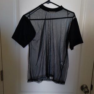 Black Mesh T-Shirt